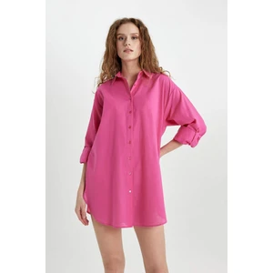 Regular Fit Pamuklu Plaj Gömleği-Fall in Love W8241AZ24SM