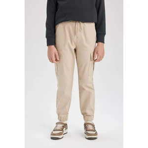 Erkek Çocuk Kargo Cepli Beli Bağcıklı Lastikli Paça Jogger Gabardin Pantolon Z1572A624SP