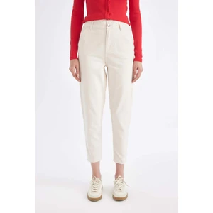 Paperbag Gabardin Kumaş Pantolon Yüksek Bel Cepli Basic Düz Standart Paça S2790AZ24WN