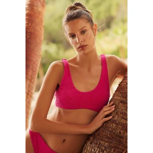 Regular Fit Çiçekli Jakarlı Bikini Üstü-Fall in Love B6901AX24SM