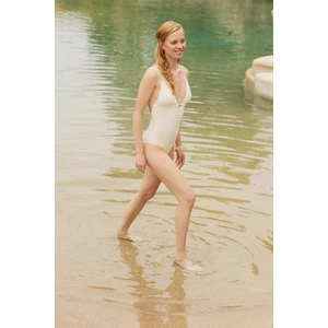 Regular Fit Brode İnce Askılı Mayo-Fall in Love B6898AX24SM