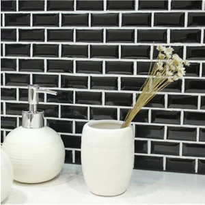 Renkli Duvarlar 70X70CM 1 Adet Yapışkanlı Beyaz Derzli Siyah Tuğla Desen Hol Salon Mutfak Duvar Kağıdı Paneli NW150