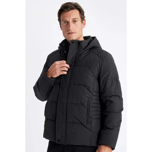 Su İtici Kapüşonlu Mont Slim Fit Dar Kesim Fermuarlı Çıtçıt Kapamalı Cepli C8486AX24WN