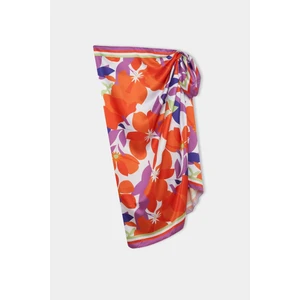 Kadın Çiçek Desenli Uzun Pareo