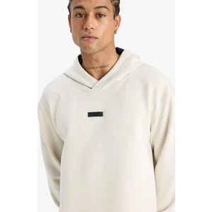 DeFactoFit Standart Fit Kapüşonlu Skuba Dalgıç Kumaş Sporcu Sweatshirt