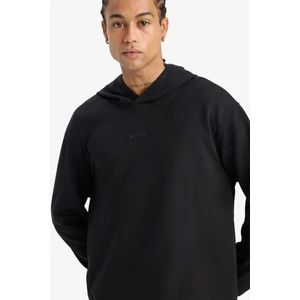 DeFactoFit Standart Fit Kapüşonlu Skuba Dalgıç Kumaş Sporcu Sweatshirt D7364AX25SP