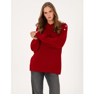 Pierre Cardin Kadın Kırmızı Comfort Fit Kazak 50316342-VR030