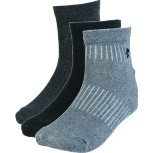 Erkek Yazlık Çorap 3 Lü Yarım Boğazlı Pamuklu Kokulu ve Dikişsiz Topuk ve Burun Tarz Model