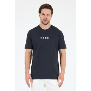 Erkek %100 Pamuk Bisiklet Yaka Kısa Kollu Baskılı T-Shirt  Rahat ve Şık Günlük Tişört 0106