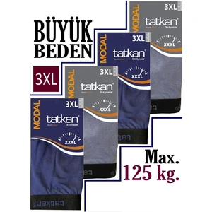 Tatkan - Büyük Beden 4'lü Erkek Penye Modal Boxershort
