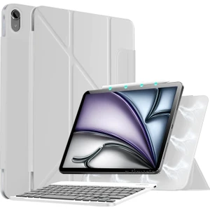 Ipad Air 4. 5. 6. Nesil 10.9 Inç 2020 2022 2024 2025 Magic Klavyeli Slim Kılıf Mıknatıslı Kilit Tutuculu Akıllı Kapak