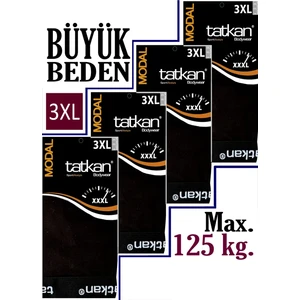 Tatkan - Büyük Beden 4'lü Erkek Penye Modal Boxershort