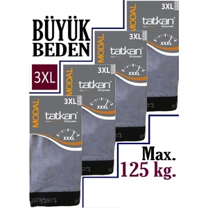 Tatkan - Büyük Beden 4'lü Erkek Penye Modal Boxershort