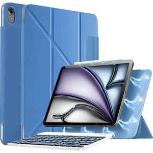Ipad 11. Nesil A16 11INÇ / 10. Nesil 10.9inç 2022 2025 Magic Klavyeli Slim Kılıf Mıknatıslı Kilit Tutuculu Akıllı Kapak