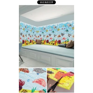 Renkli Duvarlar 70X77CM (0,53M2) Kendinden Yapışkanlı Çocuk Odası Esnek Sünger Duvar Paneli
