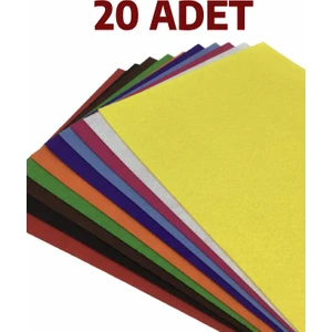 20 Adet A4 Keçe Karışık Renk 20X30 cm.
