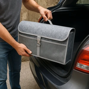 Araba Bagaj Çantası Çok Bölmeli, Bagaj Düzenleyici Organizer, Oto Aksesuarları, Keçe Organizer ,şık ve Tek Model