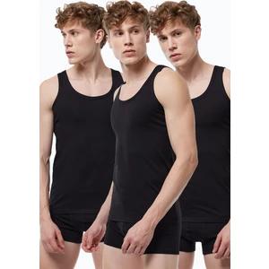 Erkek 3 Lü Siyah Modal Atlet 3M008