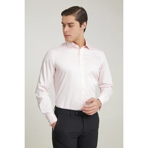 Ds Damat Slim Fit Pembe Düz Nano Care Gömlek