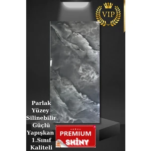 Renkli Duvarlar 60X30CM  Gri Mermer Desen Yapışkanlı Karavan Prefabrik Banyo Wc Yer Duvar Pvc Kaplama Paneli
