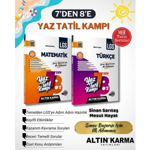 Altın Karma Yayınları Lgs 7 'den 8 'e Yaz Tatil Kampı Türkçe-Matematik Seti