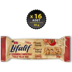 Lifalif Ay Çekirdekli Domatesli Tuzlu Yulaf Bar 30 G x 16 Adet