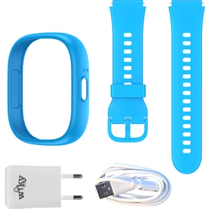 Wiky Watch 5 Plus Kasa Kordon Mavi Set + Adaptör & Şarj Kablosu
