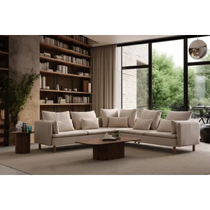 Luna Modüler L Köşe Koltuk Takımı Kırık Beyaz Babyface Kumaş Dairenize Teslim