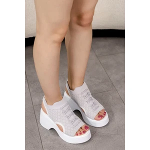 Frm 111 Dolgu Tabanlı Triko Sandalet