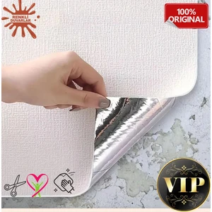 Renkli Duvarlar Kendinden Yapışkanlı Alüminyum Folyolu Isı Ses Yalıtımlı Duvar Kağıdı Paneli 50X280 cm