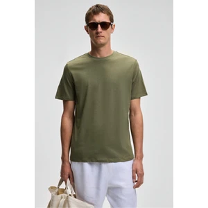 Mocassın Erkek %100 Pamuk Relaxed Fit Yuvarlak Yaka Kısa Kollu Haki T-shirt