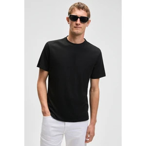 Mocassın Erkek %100 Pamuk Relaxed Fit Yuvarlak Yaka Kısa Kollu Siyah T-shirt