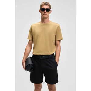 Mocassın Erkek %100 Pamuk Relaxed Fit Yuvarlak Yaka Kısa Kollu Açık Haki T-shirt
