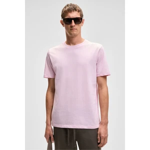 Mocassın Erkek %100 Pamuk Relaxed Fit Yuvarlak Yaka Kısa Kollu Pembe T-shirt