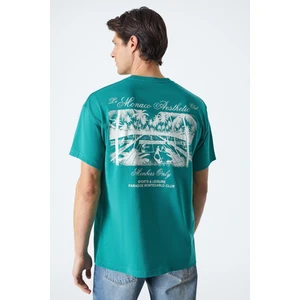 Montecarlo Erkek Oversize Fit Kolej Yeşili T-Shirt