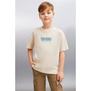 Oran Erkek Bej T-Shirt