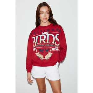 Sanne Oversize Kırmızı Sweatshirt