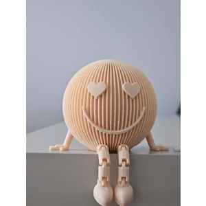 Dmrz Home Gülen Yüz Biblo Dekoratif Hediyelik TEN Renk 