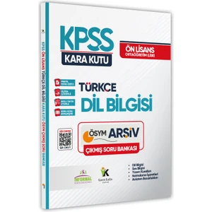 Karakutu Yayınları Kpss Ön Lisans-Ortaöğretim Türkçenin Kara Kutusu Dil Bilgisi Ösym Çıkmış Soru Bankası Dijital Çözüm