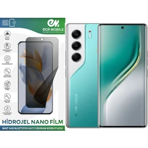 Tecno Camon 40 Pro Uyumlu Hidrojel Nano Ekran Koruyucu Film Hayalet(Privacy)Tempered Cam Değildir
