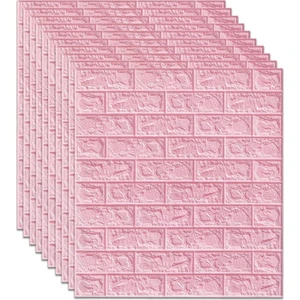 Renkli Duvarlar Kendinden Yapışkanlı Oda Salon Ofis Pembe Duvar Kağıdı Paneli NW03