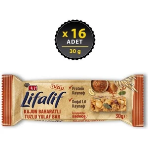 Lifalif Kajun Baharatlı Tuzlu Yulaf Bar 30 G x 16 Adet