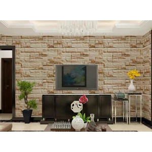Renkli Duvarlar Tv Arkası Kendinden Yapışkanlı 3D Duvar Kağıdı Paneli NW107
