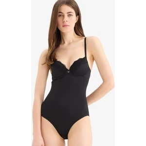 Yarım Dolgulu Dantel Detaylı Bodysuit-Fall in Love D8168AX25SP