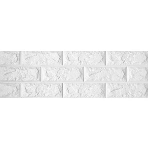 Renkli Duvarlar 70X23 cm Beyaz Kendinden Yapışkanlı 3D Esnek Duvar Kağıdı Paneli KREATİF
