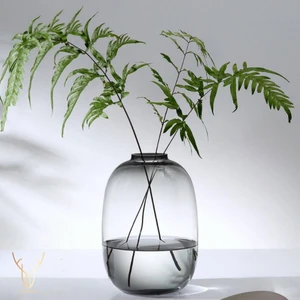 Nomo Grı Cam Vazo - 25,5 cm