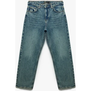 Pamuklu Cep Detaylı Bol Baggy Jean Pantolon