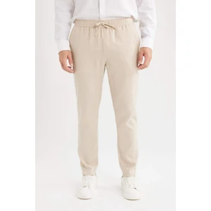 Yazlık Jogger Keten Düz Paça Pantolon D7542AX25SP