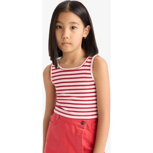 Kız Çocuk Bisiklet Yaka Çizgili Atlet Z7814A625HS