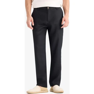 %100 Keten Relax Fit Rahat Kesim Düz Paça Yazlık Pantolon C1117AX25SP